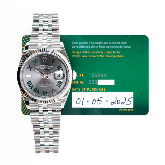Rolex Datejust 36mm Wimbledon Dial 126234 (2025)