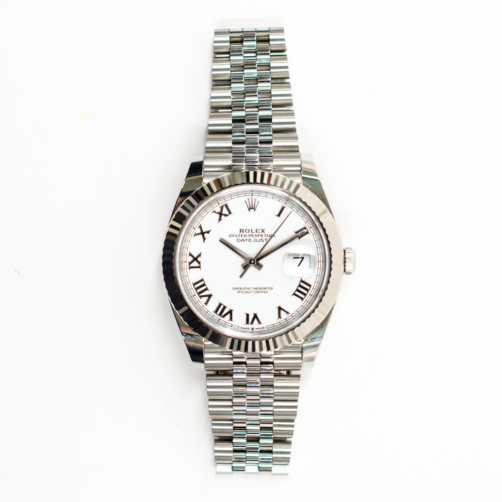 Rolex Datejust 41mm White Roman Dial 126334 (2025)