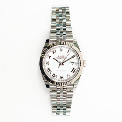 Rolex Datejust 41mm White Roman Dial 126334 (2025)