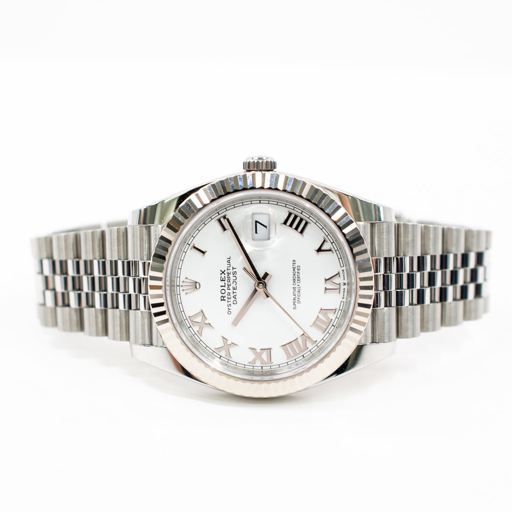 Rolex Datejust 41mm White Roman Dial 126334 (2025)
