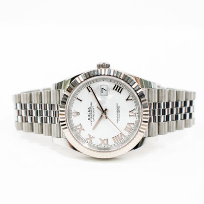 Rolex Datejust 41mm White Roman Dial 126334 (2025)