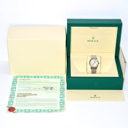 Rolex Datejust 36mm Silver Diamond Dial 16234 (1996)