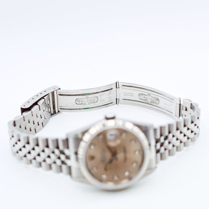 Rolex Datejust 36mm Silver Diamond Dial 16234 (1996)