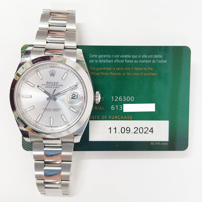 Rolex Datejust 41mm Silver Dial 126300 (2024)