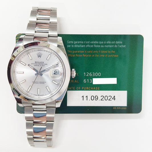 Rolex Datejust 41mm Silver Dial 126300 (2024)