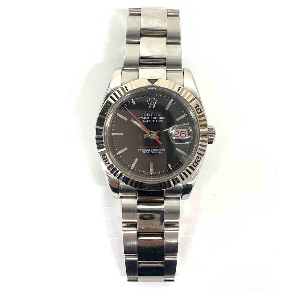 Rolex Datejust Turn-O-Graph Black Dial 116264