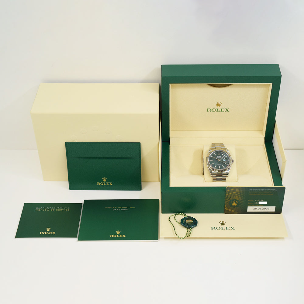 Rolex Datejust 41mm Mint Green Fluted Dial 126334 (2023)