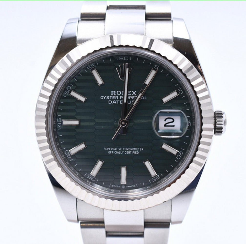Rolex Datejust 41mm Mint Green Fluted Dial 126334 (2023)