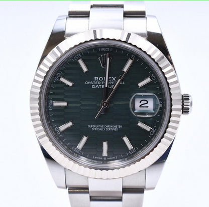 Rolex Datejust 41mm Mint Green Fluted Dial 126334 (2023)