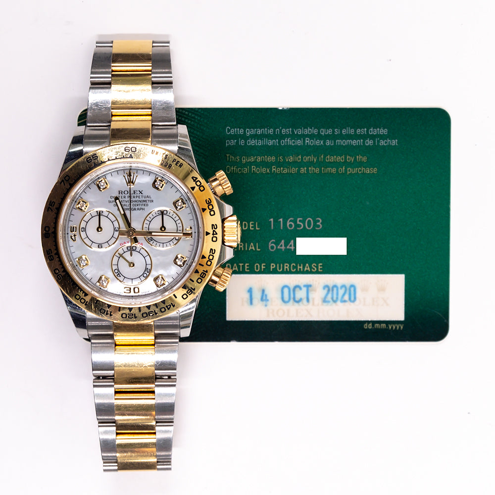 Rolex Daytona White Mop Diamond Dial 116503NG (2020)