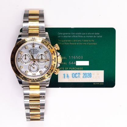 Rolex Daytona White Mop Diamond Dial 116503NG (2020)