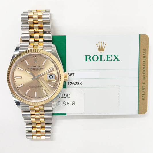 Rolex Datejust 36mm Champagne Dial 126233 (2019)