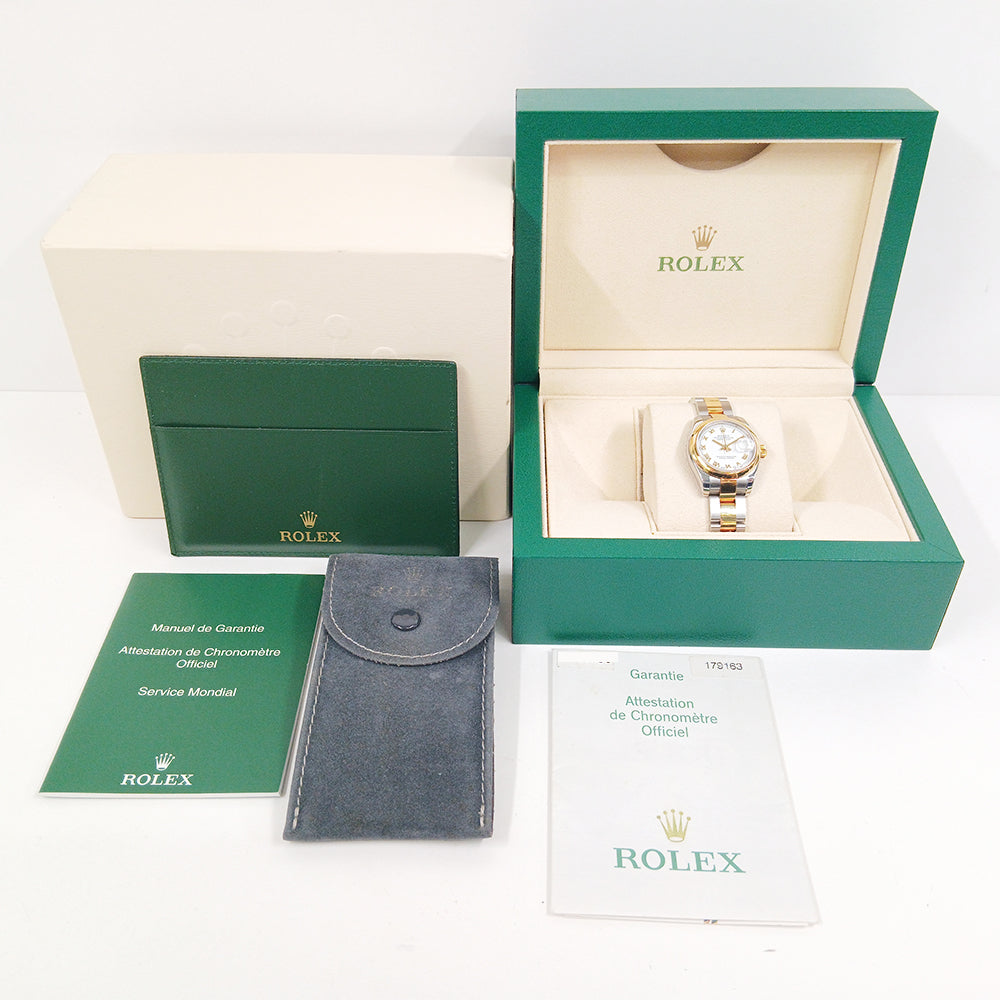 Rolex Lady Datejust 26mm White Roman Dial 179163