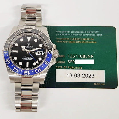 Rolex GMT-Master II "The Batman" Stainless Steel Oyster 126710BLNR