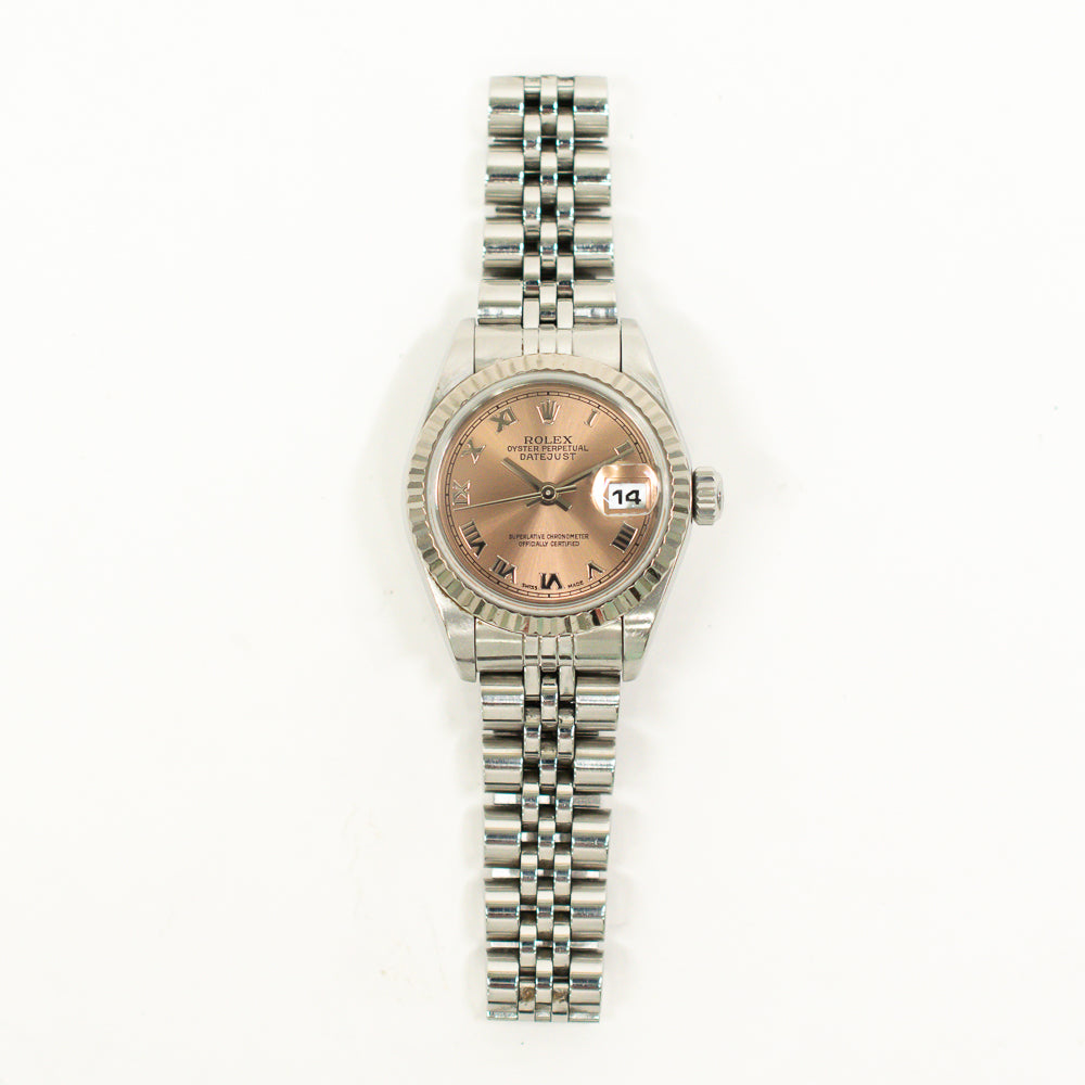 Rolex Datejust 26mm Pink Roman Dial 79174