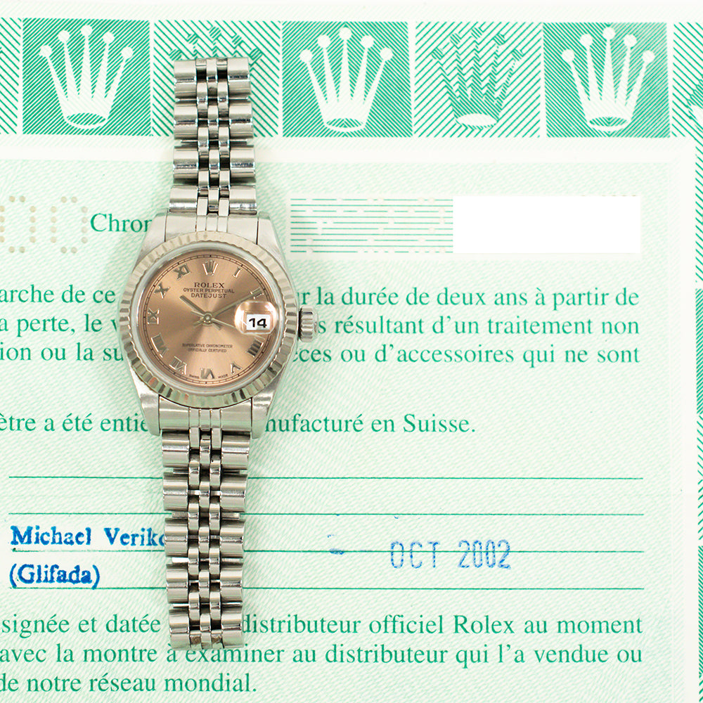 Rolex Datejust 26mm Pink Roman Dial 79174