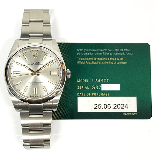 Rolex Oyster Perpetual 41mm Silver Dial 124300