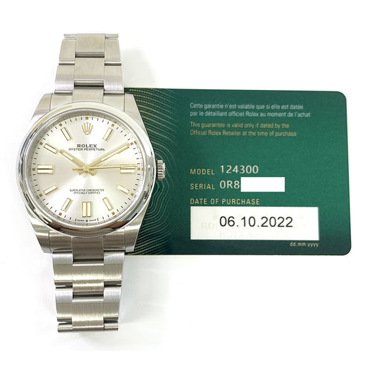 Rolex Oyster Perpetual 41mm Silver Dial 124300