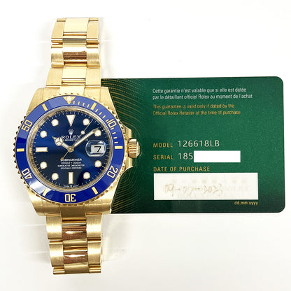 Rolex Submariner Date 41mm Blue Dial 126618LB