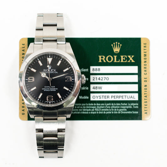 Rolex Explorer 39mm Black Dial 214270 (2014)