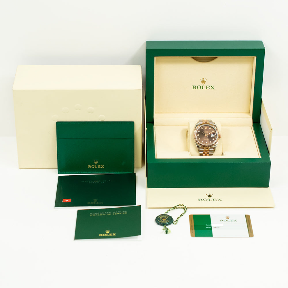 Rolex Datejust 41mm Chocolate Diamond Dial 126331G (2018)