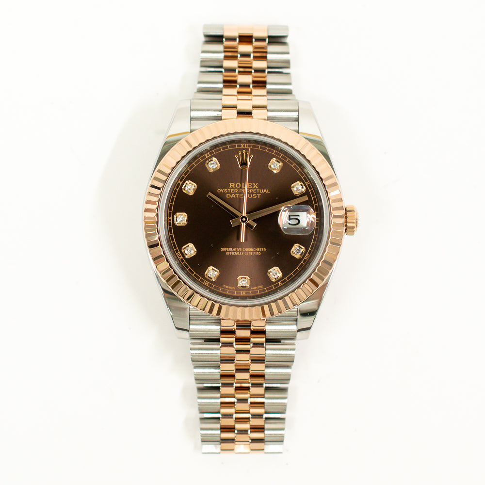 Rolex Datejust 41mm Chocolate Diamond Dial 126331G (2018)