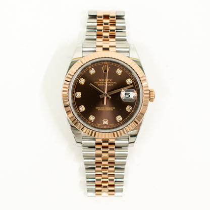 Rolex Datejust 41mm Chocolate Diamond Dial 126331G (2018)