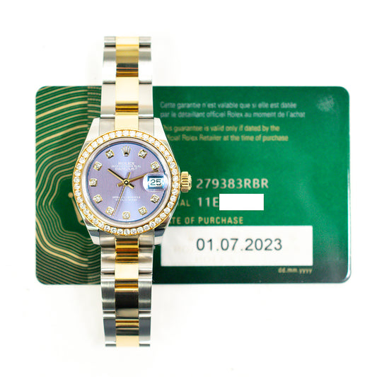 Rolex Datejust 28mm Purple Diamond Dial 279383RBR (2023)