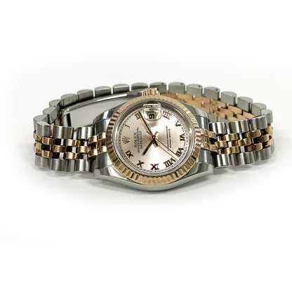 Rolex Lady-Datejust Pink Roman Dial 179171