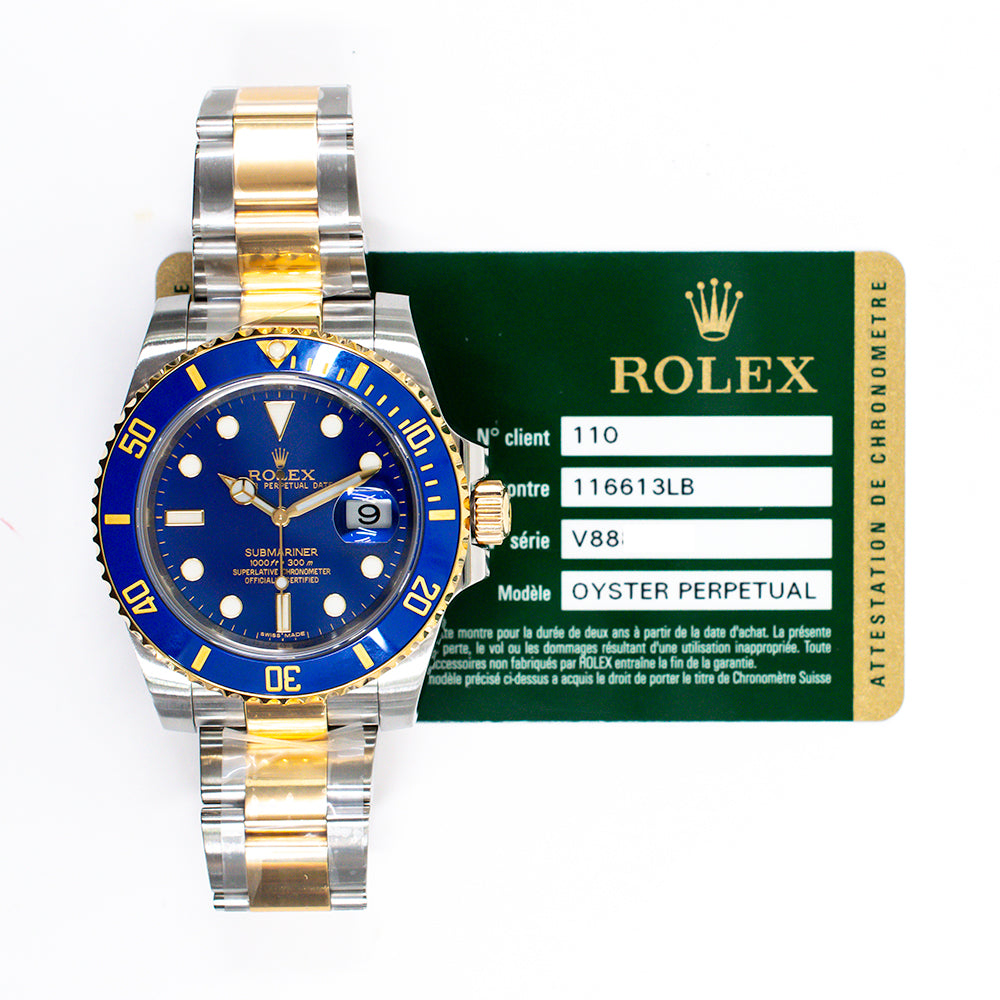Rolex Submariner Date 40mm Blue Dial 116613LB (2010)