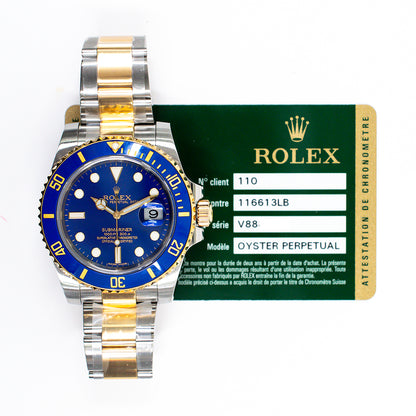 Rolex Submariner Date 40mm Blue Dial 116613LB (2010)