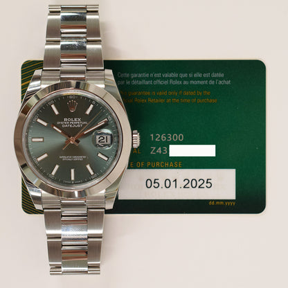 Rolex Datejust 41mm Green Dial 126300 (2025)