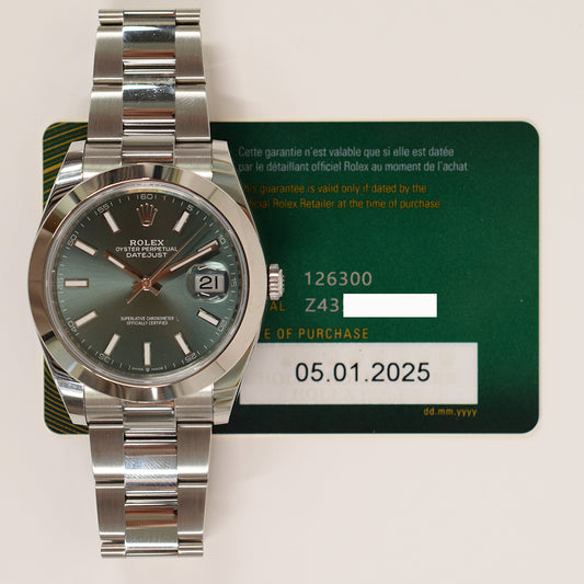 Rolex Datejust 41mm Green Dial 126300 (2025)