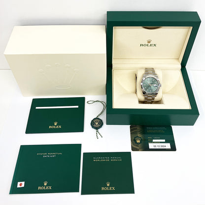 Rolex Datejust 41mm Mint Green Dial Oyster 126334