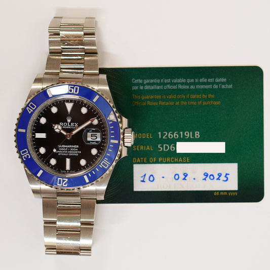 Rolex Submariner Date 41mm Black Dial 126619LB (2025)