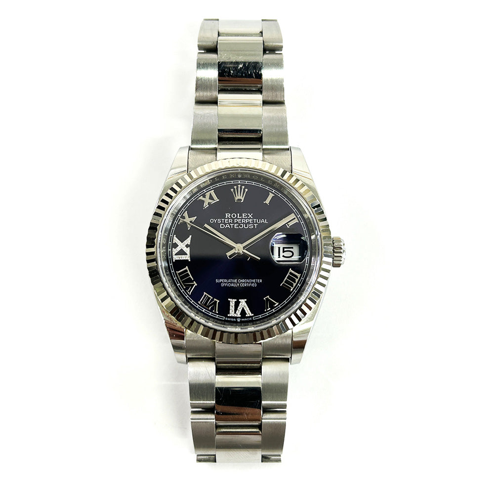 Rolex Datejust 36mm Purple "VI & IX" Diamond Dial 126234