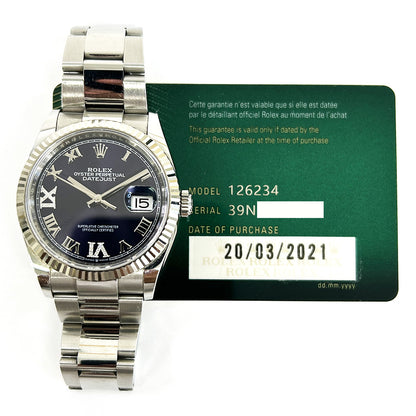 Rolex Datejust 36mm Purple "VI & IX" Diamond Dial 126234