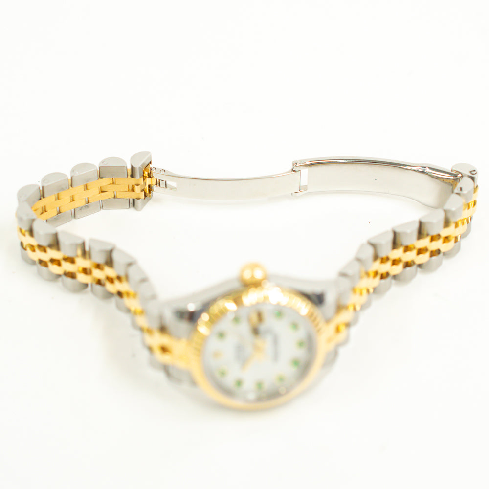 Rolex Datejust 26mm White Mop Emeralds Dial 179173NGE (2020)