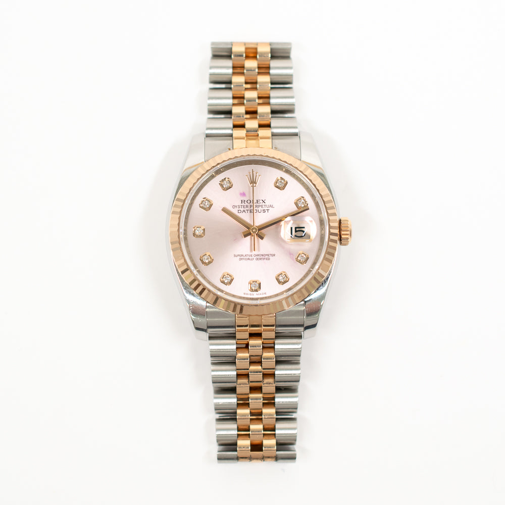 Rolex Datejust 36mm Pink Diamond Dial 116231 (2010)