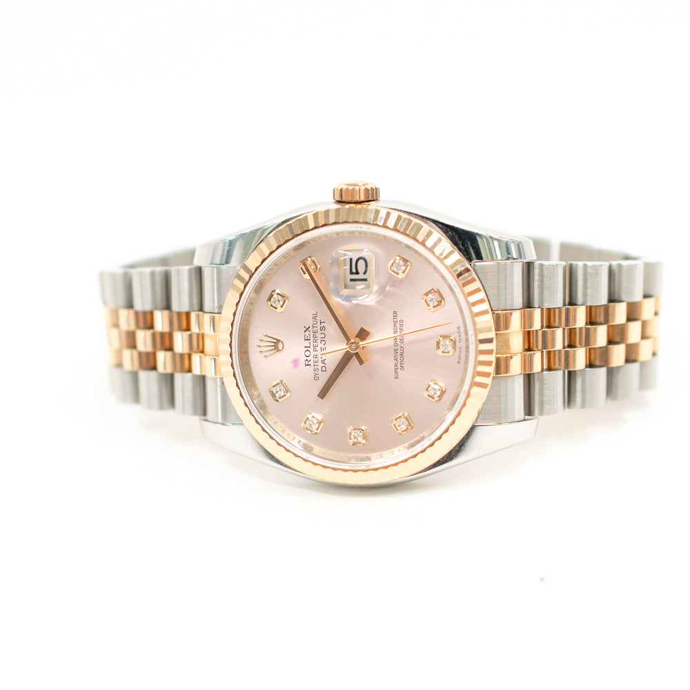 Rolex Datejust 36mm Pink Diamond Dial 116231 (2010)