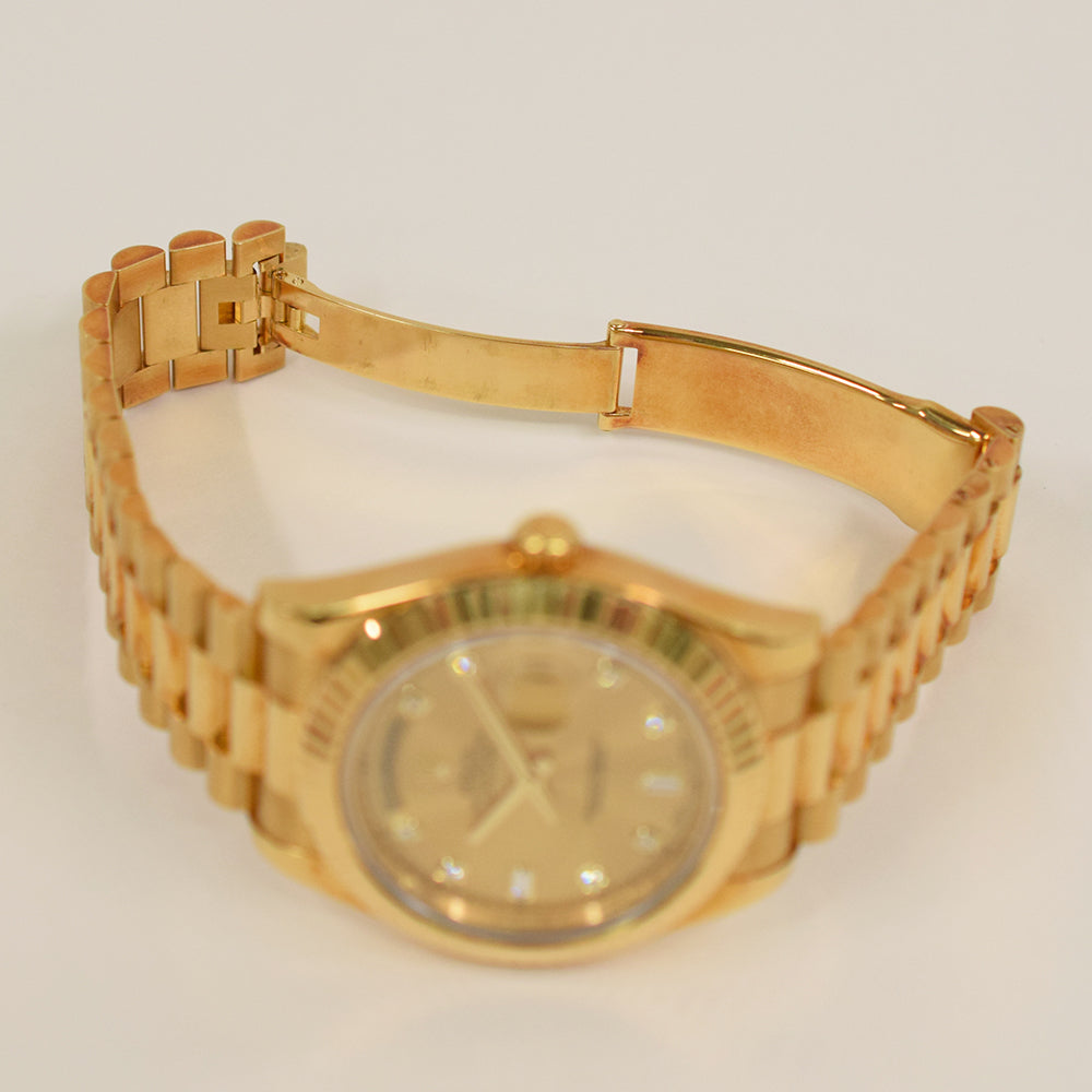 Rolex Day-Date II Champagne Diamond Dial 218238A