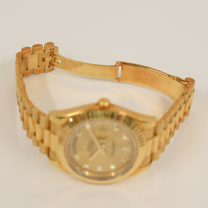 Rolex Day-Date II Champagne Diamond Dial 218238A