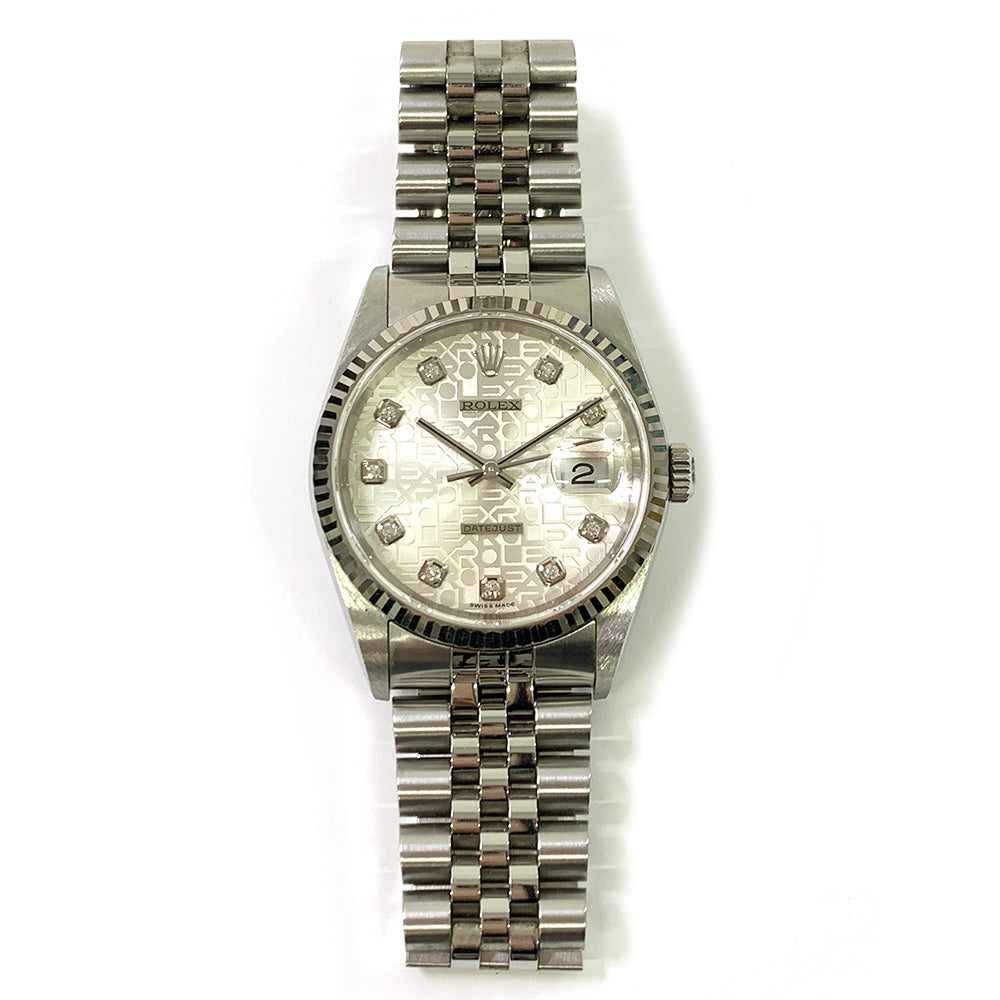 Rolex Datejust 36mm Silver Jubilee Diamond Dial 16234