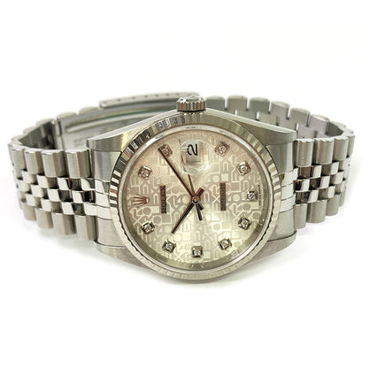 Rolex Datejust 36mm Silver Jubilee Diamond Dial 16234