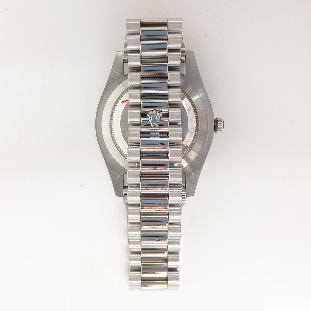 Rolex Day-Date II 41mm Ice Blue Roman Dial 218206 (2014)