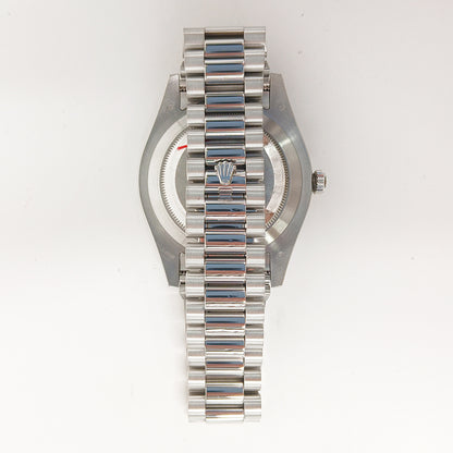 Rolex Day-Date II 41mm Ice Blue Roman Dial 218206 (2014)