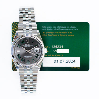 Rolex Datejust 36mm Wimbledon Dial 126234 (2024)