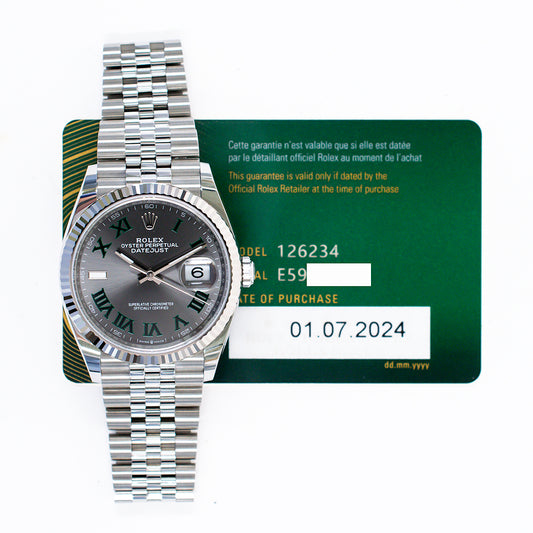Rolex Datejust 36mm Wimbledon Dial 126234 (2024)