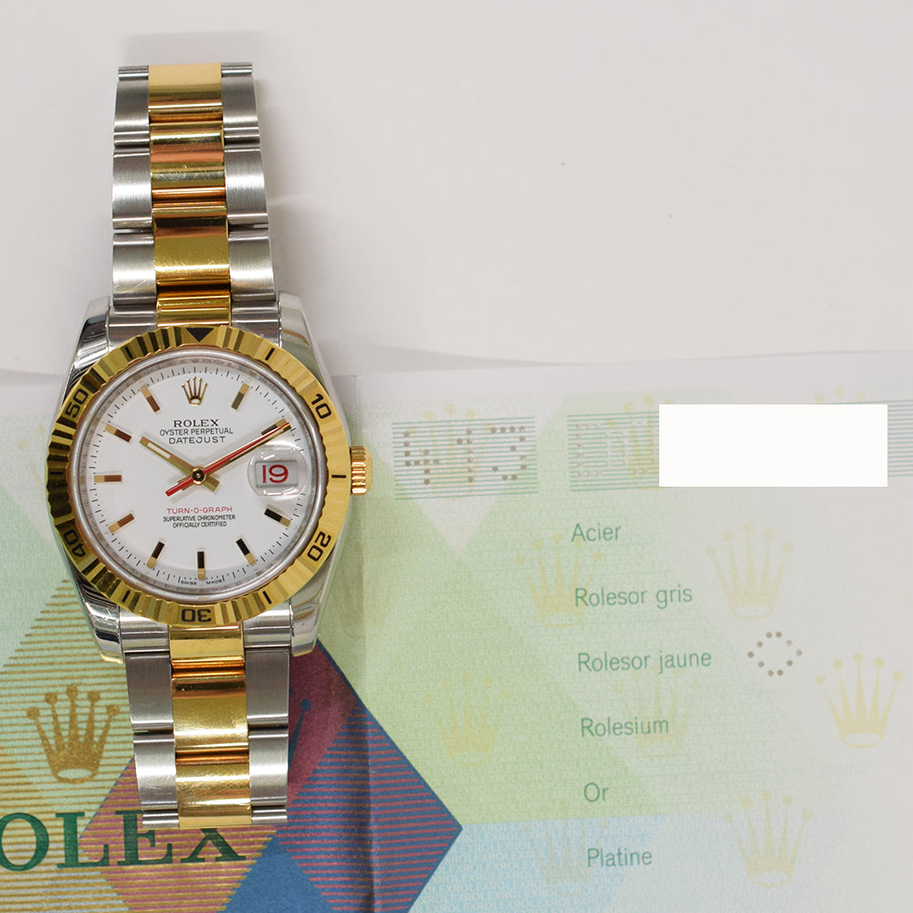 Rolex Datejust 36mm White Dial 116263