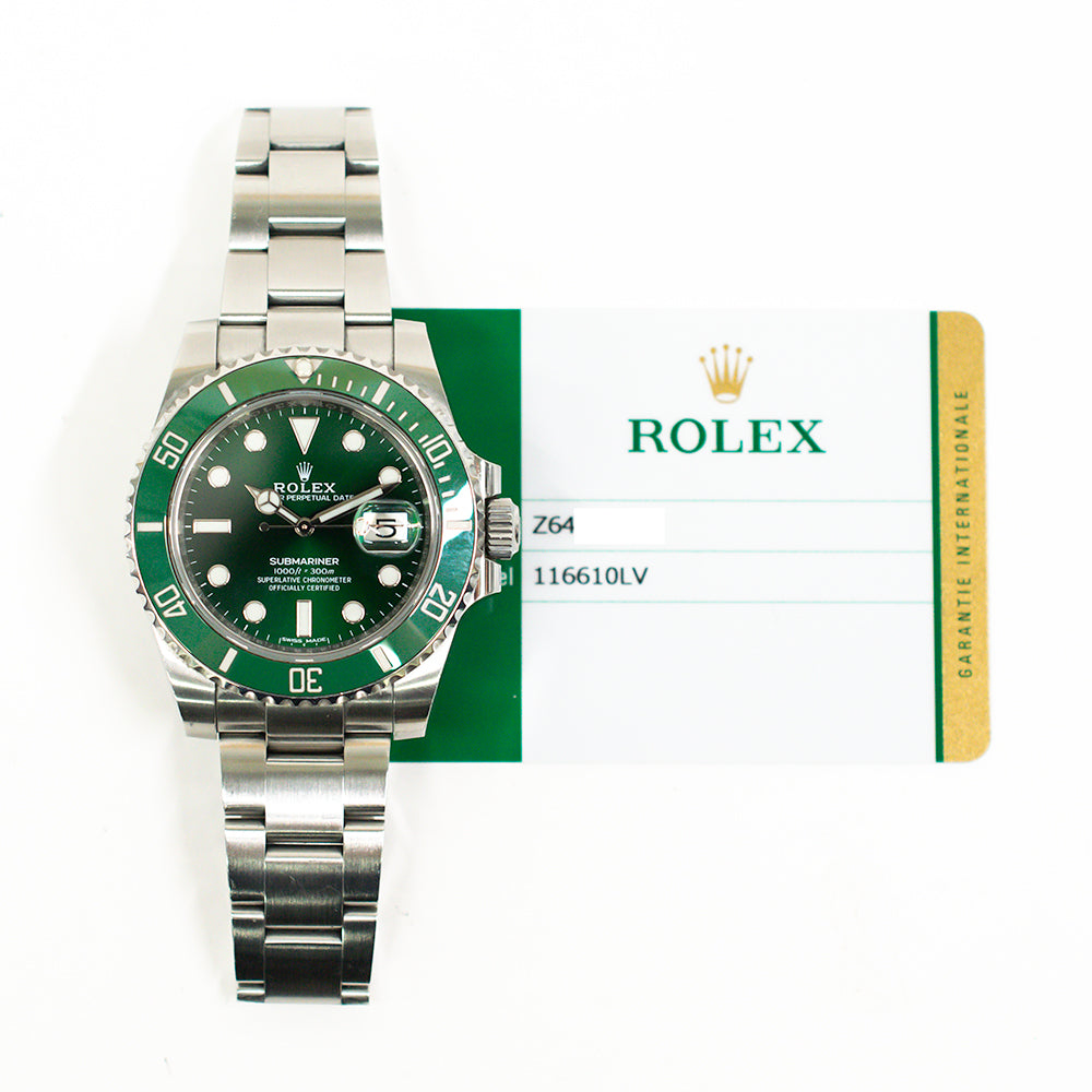 Rolex Submariner Date 40mm "Hulk" Dial 116610LV (2019)